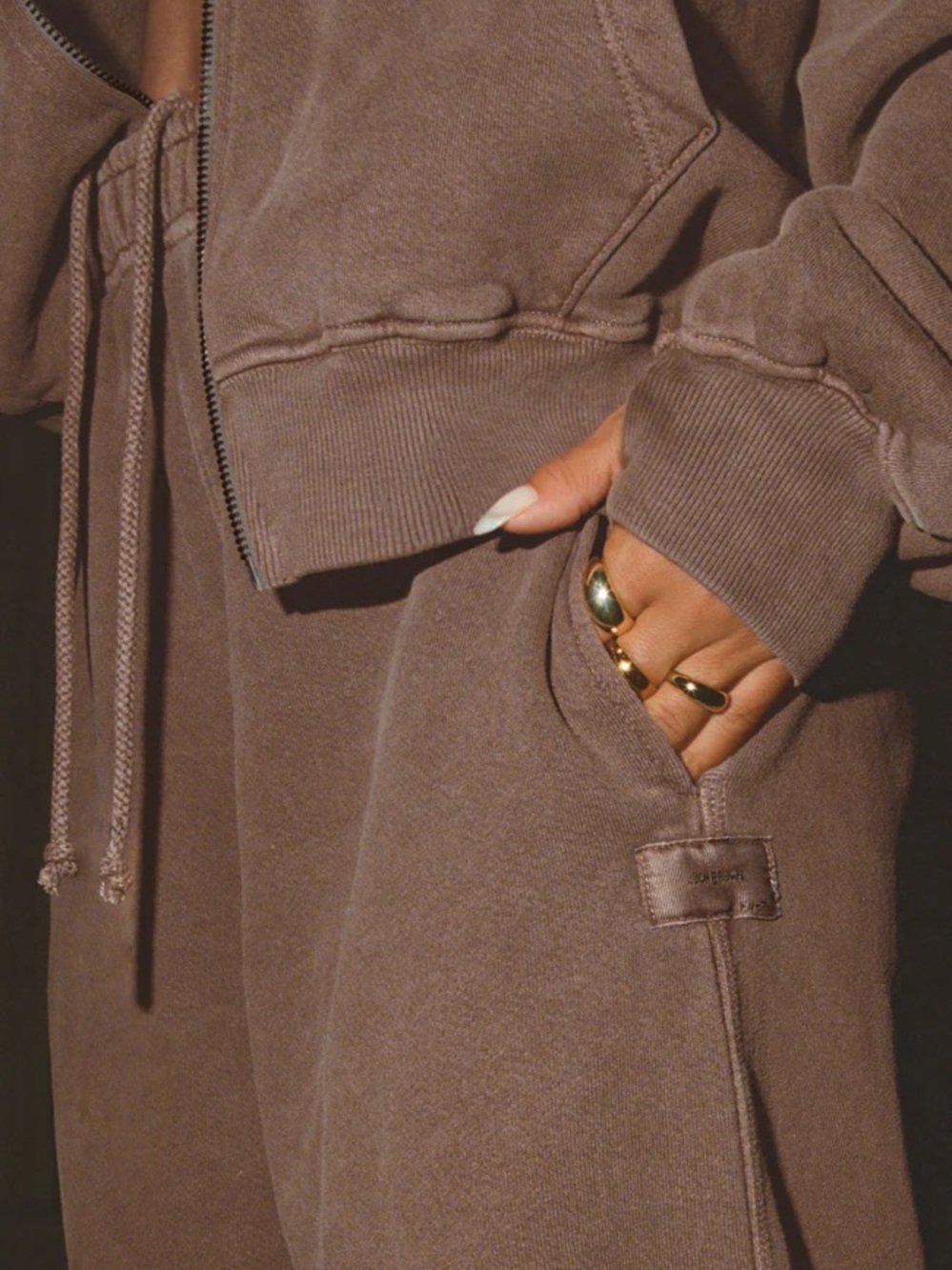 Oversized Straight Leg Jogger Cedar French Terry XS - Picture 4 of 15